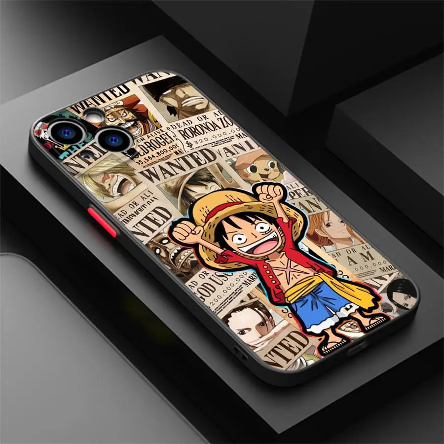 Case for iPhone 12 Mini 13 Pro 11 15 14 XR 16e 16 11 Max XS Soft shell Anime One Pieces