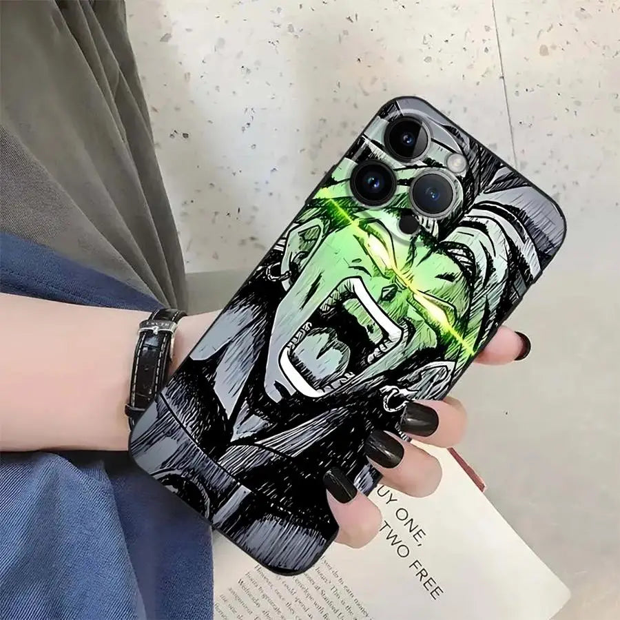 Anime D-Dragon Ball Son Goku Black Soft Phone Cover Case for iPhone XR XS Max 17Air 7 8 15 16 14 Plus 13 12 11 17 Pro Max