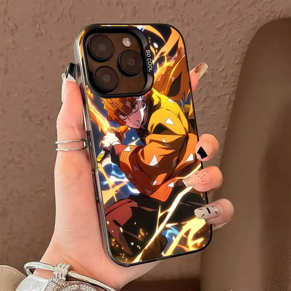 Demon Slayer Eyes Phone Case For iPhone 17 16 15 14 13 12 11 Pro MAX Matte Shockproof Back Anti Fall Matte Cover