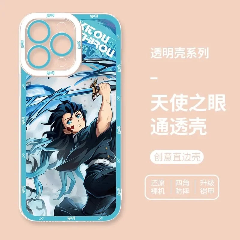 Anime Demon Slayer Kimetsu No Yaiba Phone Case For IPhone 17 Pro Max 16e 17 Air 11 15 12 14 13 16 Pro Max 15 Plus Soft TPU Cover