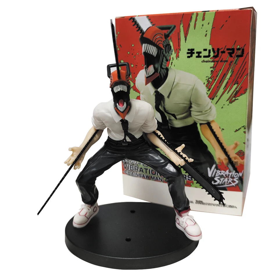 Hot chainsaw man anime figure power denji action figure pvc chainsaw man power statuette pvc adult collection model doll toy