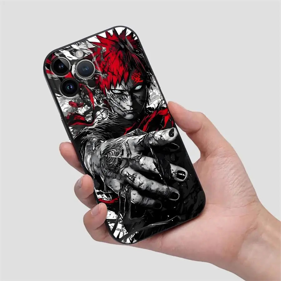 Soft Back Phone Cover Case for iPhone 7 8 11 X XS XR 13 Mini 17Air 15 Plus 17 16 Pro Max 12 SE 14 Anime Cool Gaara
