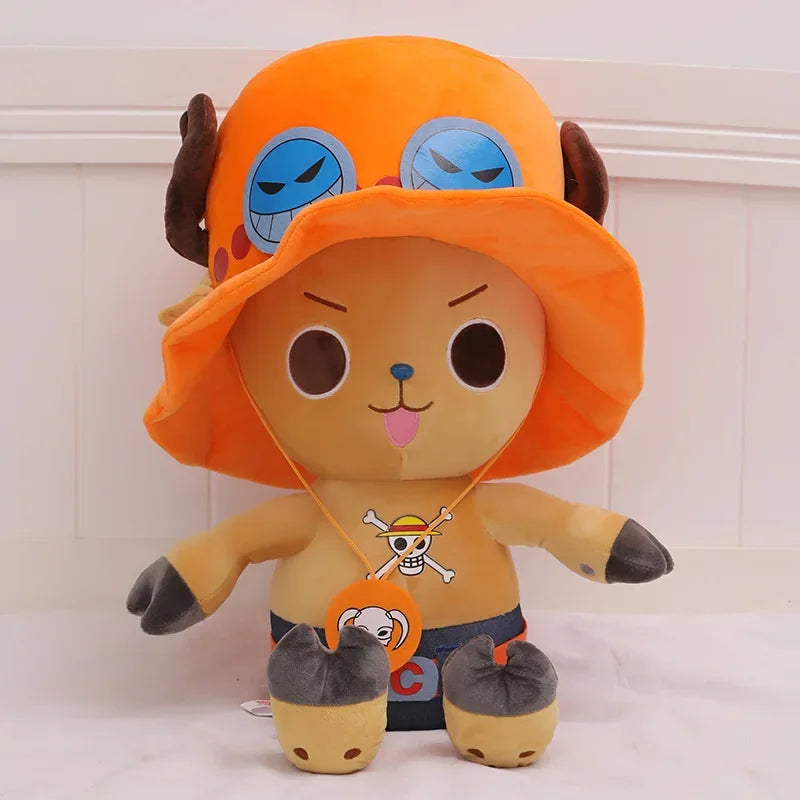 ¡ABRAZOS PIRATAS! 🤗 Peluche GIGANTE de Chopper con su sombrero de Wano (Naranja).