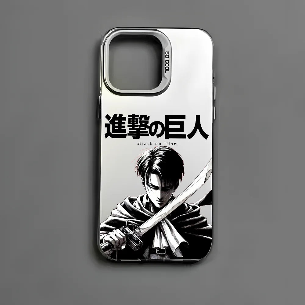 Anime Attack on Titan Phone Case For iPhone 16 15 14 13 12 11 Pro Max Plus – Colorful Gradient Soft TPU Back Cover