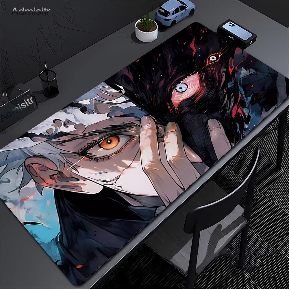 Jujutsu Kaisen Satoru Gojo Mousepad HD Printing Computer Gamers Locking Edge Non-slip Mouse Pad XXL 90x40cm Keyboard PC Deskmat