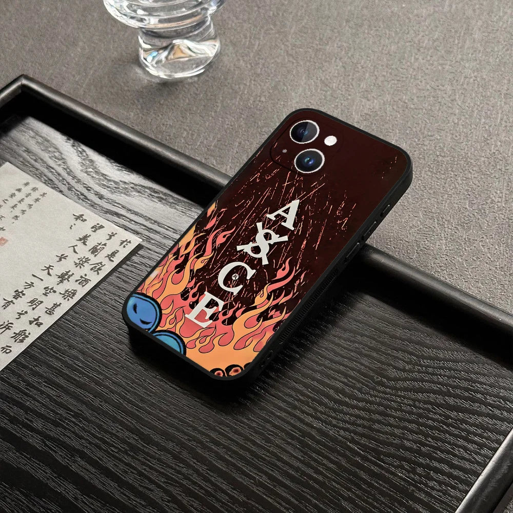 Portgas·D· Ace O-ones P-pieces Phone Case For Iphone 16 15 11 13 14 Pro Max 7 8 Plus X Xr Xs Max 12mini Black Shell Cover Case