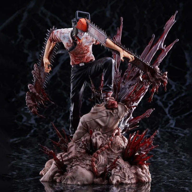 Gk Chainsaw Man Denji Pochita Action Figure Statue Makima Figurine Model Toys Collection Desktop Ornaments Demon Hunter Figures