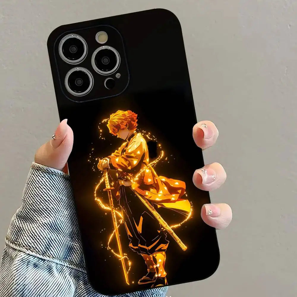 Demon S-Slayer Sanemi Phone Case For iPhone 16 15 14 13 12 11 PRO MAX PLUS Mini TPU Soft to Skin-friendly case