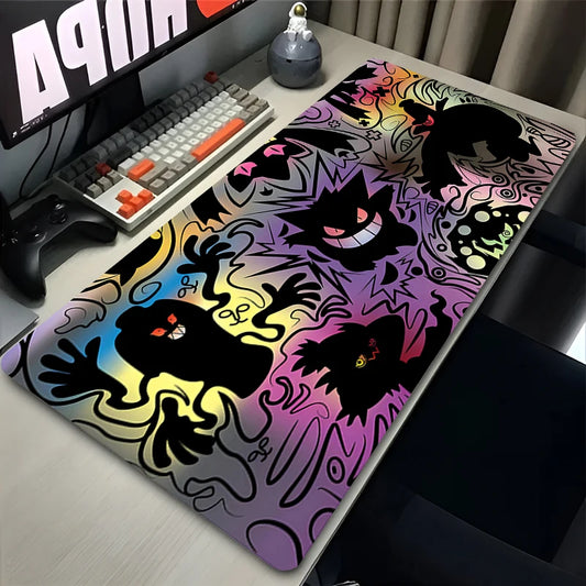 Colorful Gaming Keyboard Rug Laptop Japan Cool Anime Mouse Pad XXL Black P-pokemon Desk Mat PC G-gengar Gamer Cabinet Mousepad