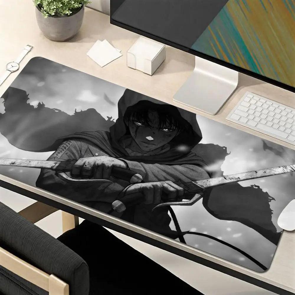 Attack on Titan Anime Large Lock Edge Mouse Pad Computer Mousepad XXL S Gaming Padmouse Gamer Laptop Keyboard Mouse Mats Carpet