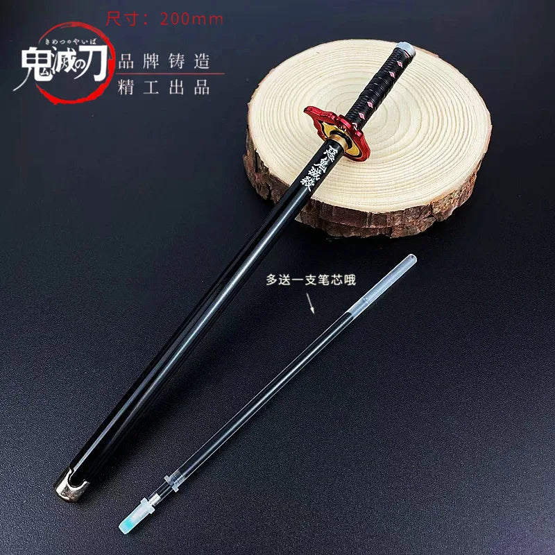 20cm/7.87inDemon Slayer Anime Peripheral Neutral Pen/my Wife/Zenyi/moth/butterfly Blade Day Wheel Knife Stationery Signature Pen