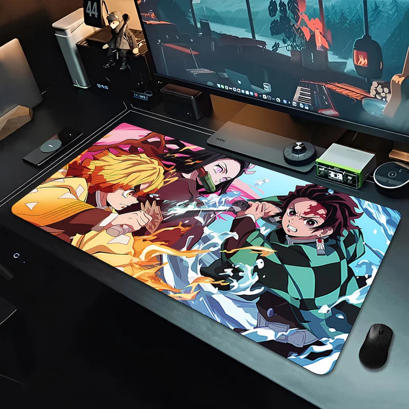 Demon Slayer Agatsuma Zenitsu Mousepad New MousePads Keyboard Pad Mouse Mat Gamer Soft Office Carpet HD PC carpet Big Mouse Pad