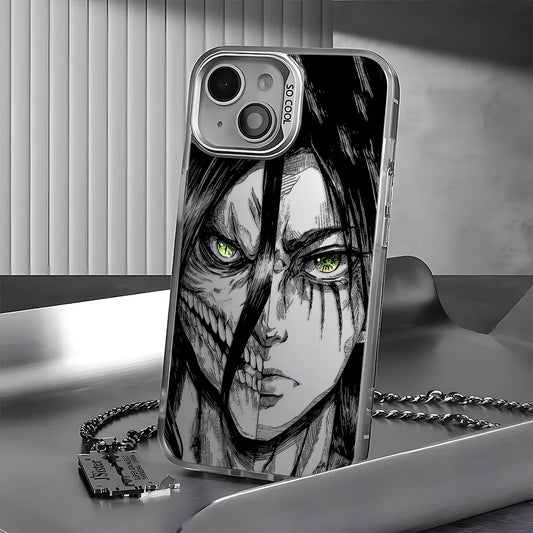 Luxury Hot Anime Attack On Titan Phone Case For iPhone 16e 16 15 14 13 12 11 mini Pro Max X XR XSMAX 8 7 Plus Anti Fall Cover