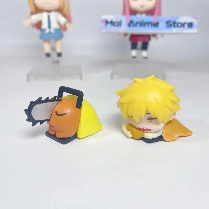 Chainsaw Man Power Figure Anime Cute Aki Denji Statue Makima Sleeping Decoration Action Figurine Sculpture Desk Accessories Gift