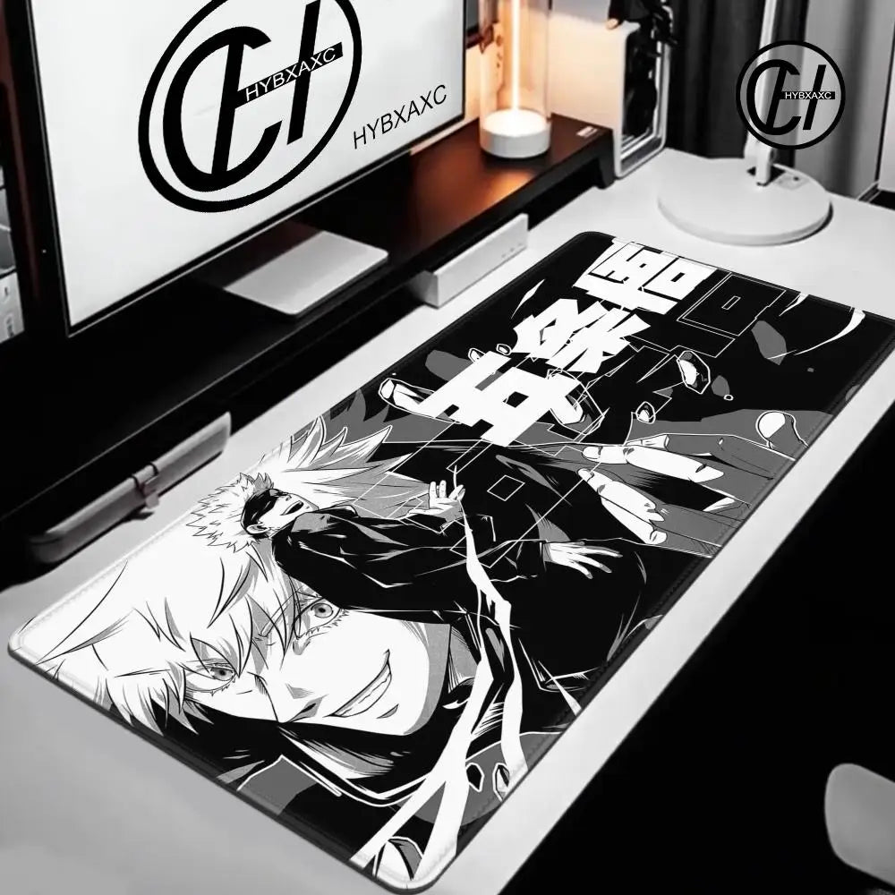 90x40CM Black Anime Jujutsu Kaisen Large Mouse Pad Ryomen Sukuna MousePads Computer Gaming Peripheral Accessories Desk Mat