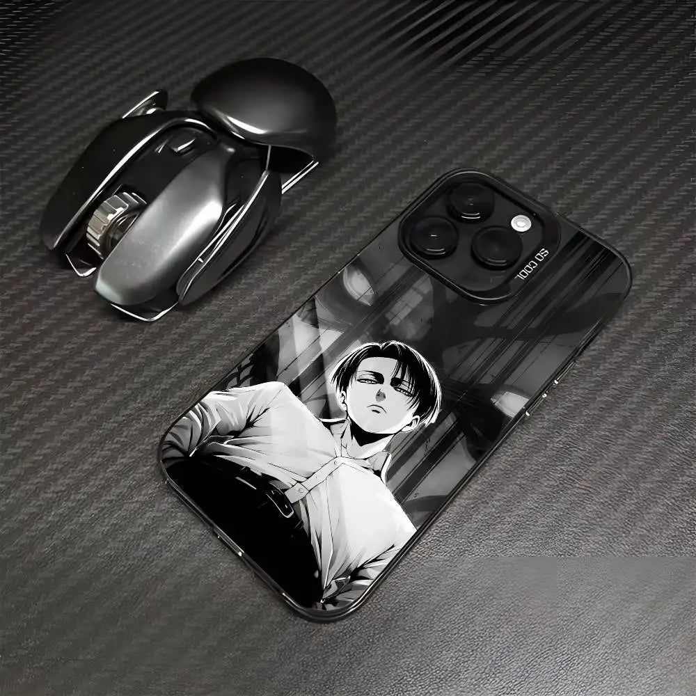 Luxury Hot Anime Attack On Titan Phone Case For IPhone 17 Air 16 15 14 13 12 11 Pro Max Plus Color Shockproof Back Silver Cove