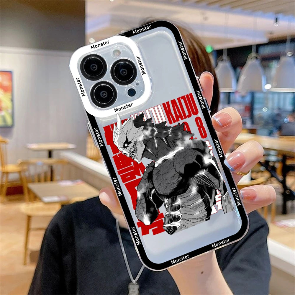 Anime Kaiju No 8 Clear Case For Samsung A73 A72 A71 A55 A52 A51 A50 A42 A35 A33 A32 A31 A30 A24 A23 A22 A13 A12 A05 5G Cover