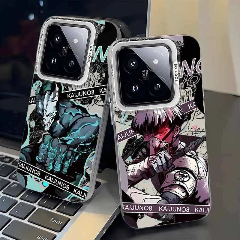 Hot blooded Anime Kaiju No. 8 Cover For Xiaomi Redmi Note 14 13 12 11E 11S 11 10 Pro Plus Lite Max Colorful Silver Phone Case