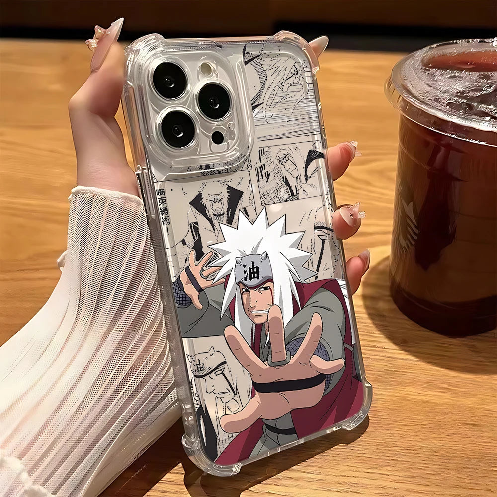 Anime Phone Case For iPhone 16 15 14 13 12 11 Mini Pro Max X XR XSMax 8 Plus Uchihas Anti Fall Itachis Transparent Sasukes Cover