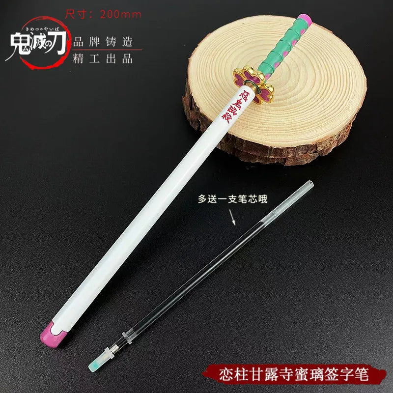 20cm/7.87inDemon Slayer Anime Peripheral Neutral Pen/my Wife/Zenyi/moth/butterfly Blade Day Wheel Knife Stationery Signature Pen