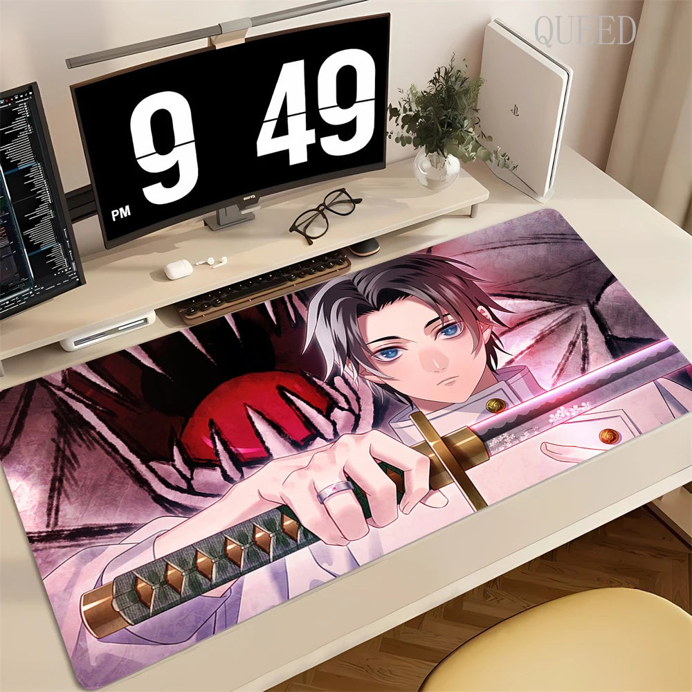 XXL Anime Jujutsu Kaisen Mouse Pad Gaming Accessories Office Gamer Keyboard Desk Mat Rubber Non-Slip Laptop Satoru Gojo Mousepad