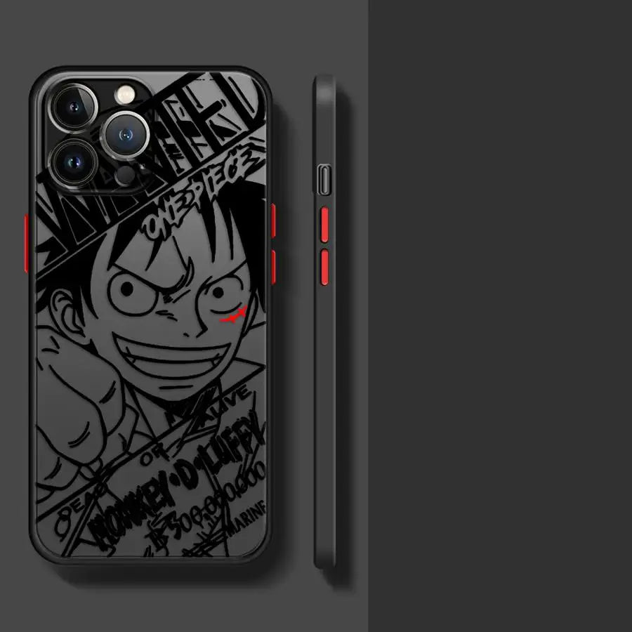 O-One P-PieceS Luffy Phone Case for Apple iPhone 15 16 Pro XS Max 13 14 Plus XR SE 7 8 12 11 Pro plus Matte