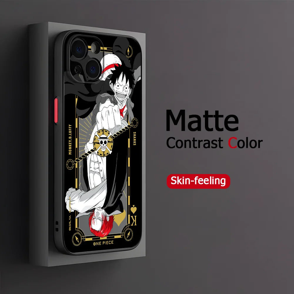 New Luffies Zoroes Phone Case for iPhone 16 15 14 Plus 13 12 Mini 11 Pro Max X Xs XR 7 8 Matte Transparent Hard Cover