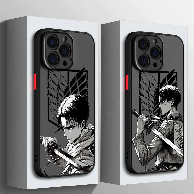 Anime Attack On Titan For Apple iPhone 16 15 14 13 12 11 X XR Mini Plus Pro Max Matte Frosted Translucent Phone Case