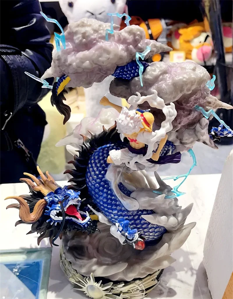 23cm Luffy Vs Kaidou Anime Figures One Piece Figures Luffy Gear 5 Statue Nika Luffy Gk Onepiece Luffy Decor Model Doll Toys Gift