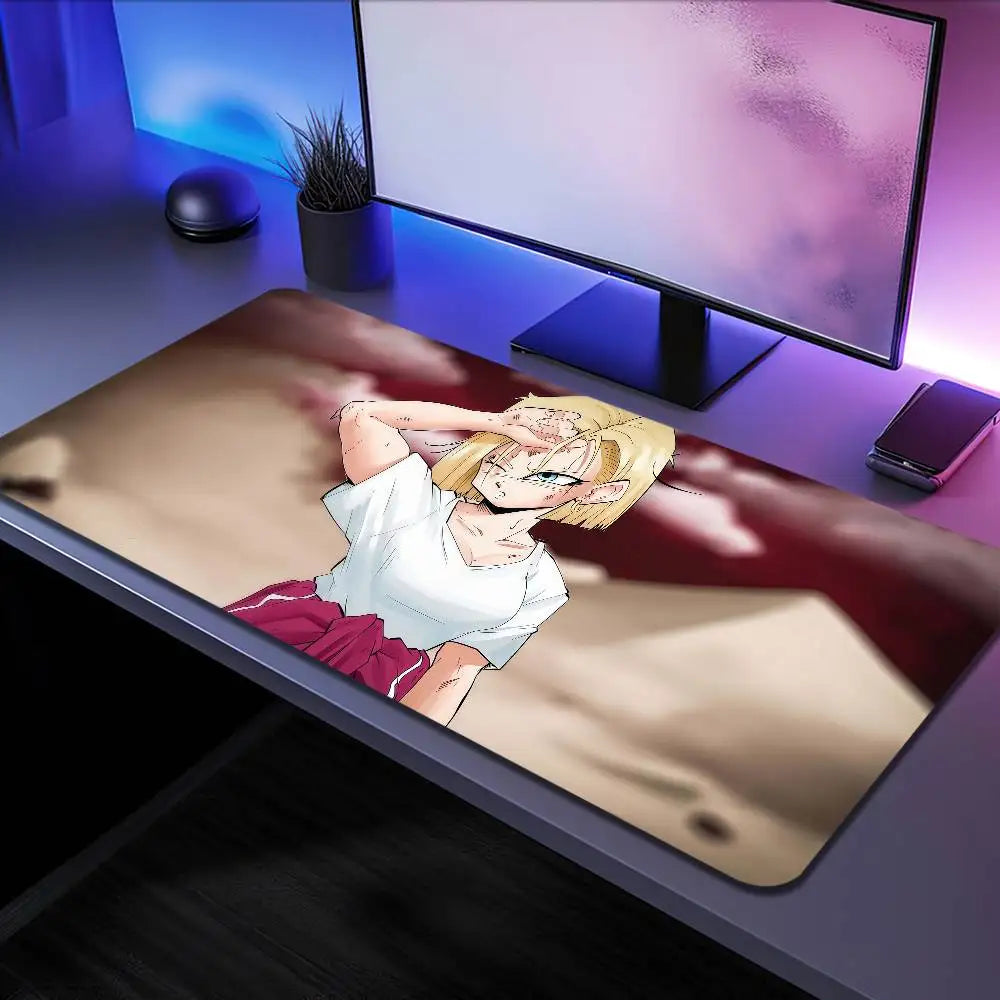 Broly Dragon Ball Anime Mousepad Large Desk Mat Keyboard Ergonomic Office Rubber PC Non-slip Anti-fray Home Custom Game