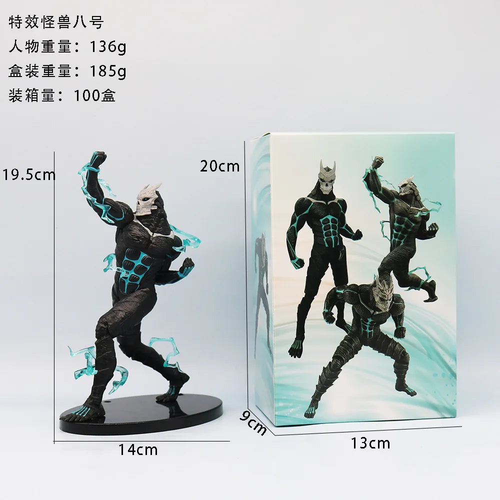19.5CM Anime kaiju No.8 Figure Monster Anime Characteristics of Standing Posture And Punching Model Toy Gift Action Figure PVC