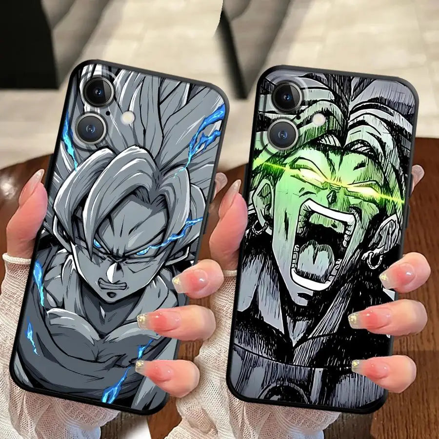 Anime D-Dragon Ball Son Goku Black Soft Phone Cover Case for iPhone XR XS Max 17Air 7 8 15 16 14 Plus 13 12 11 17 Pro Max