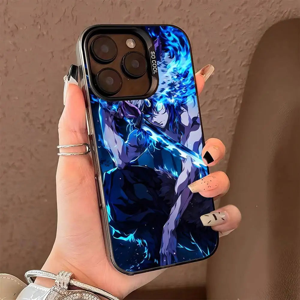 Demon Slayer Eyes Phone Case For iPhone 17 16 15 14 13 12 11 Pro MAX Matte Shockproof Back Anti Fall Matte Cover