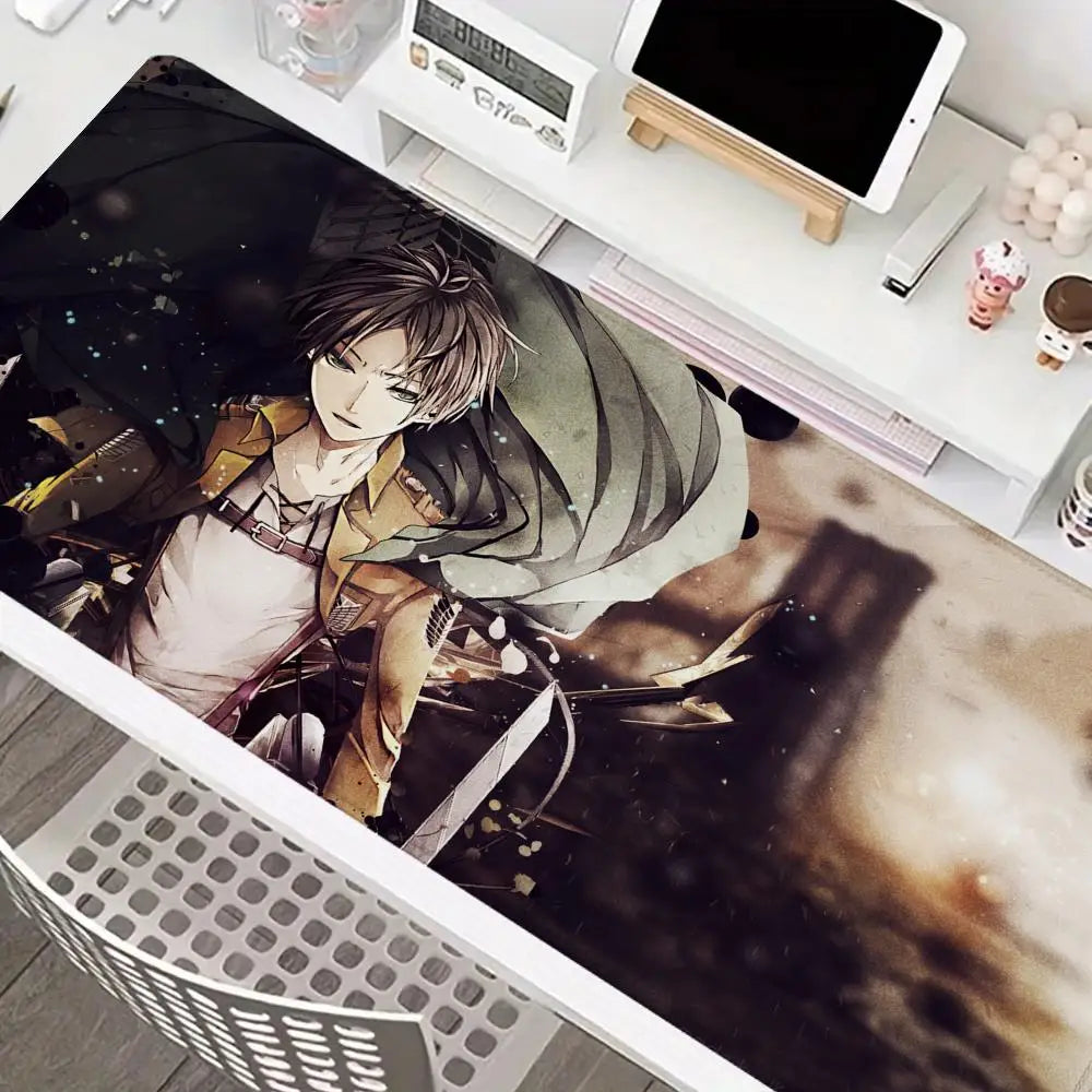 Yeager Allen Comic Attack on Titan Mouse Pad Large XXL Mouse Pad HD Rubber Non-slip Mouse Pad Laptop Keyboard Accessory Desk Pad