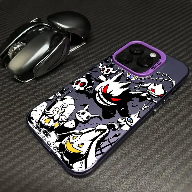Pokemons Gengar Pocket Monster Anime Coque For Apple iPhone 16e 16 14 15 13 11 Pro Max Plus 12 Mini Shockproof Case Phone Cover