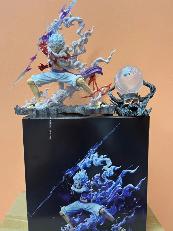 One Piece Nika Luffy Figure Luffy Sun God Gear 5 With Light Ball 28cm Action Figurine PVC Statue Model Collection Decora Toy Gif