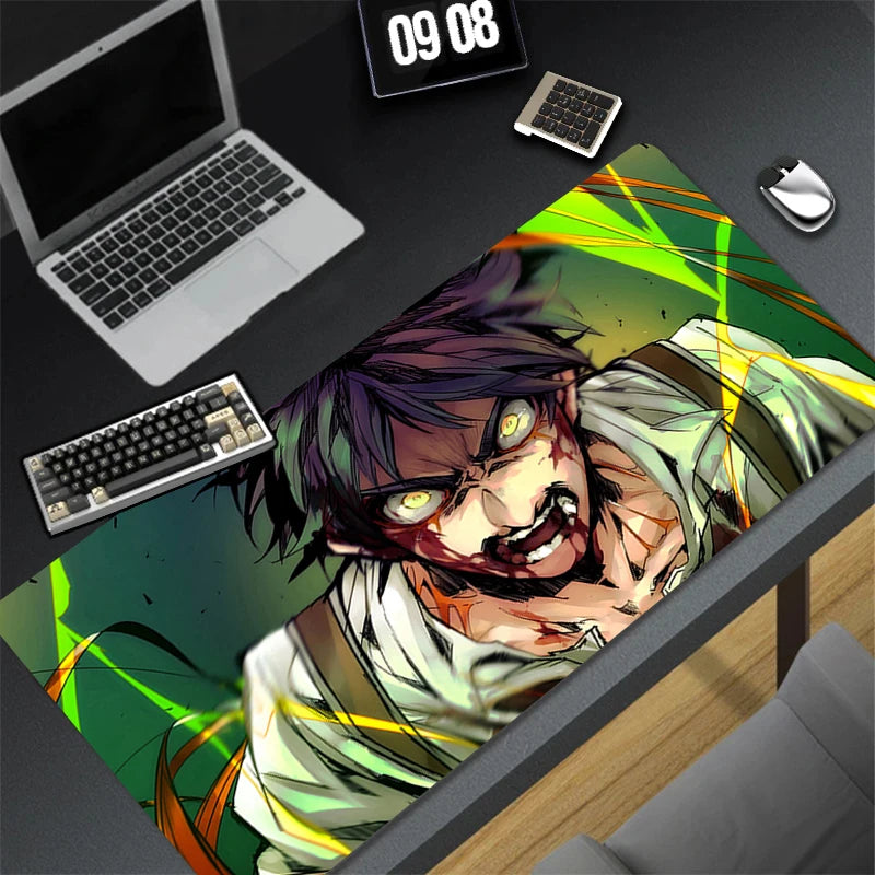 Computer Gaming Accessories Mousepad Office A-attack on Titan Eren Yeager Mouse Pad Keyboard Pad Desk Decoracion Anime Desk Mat