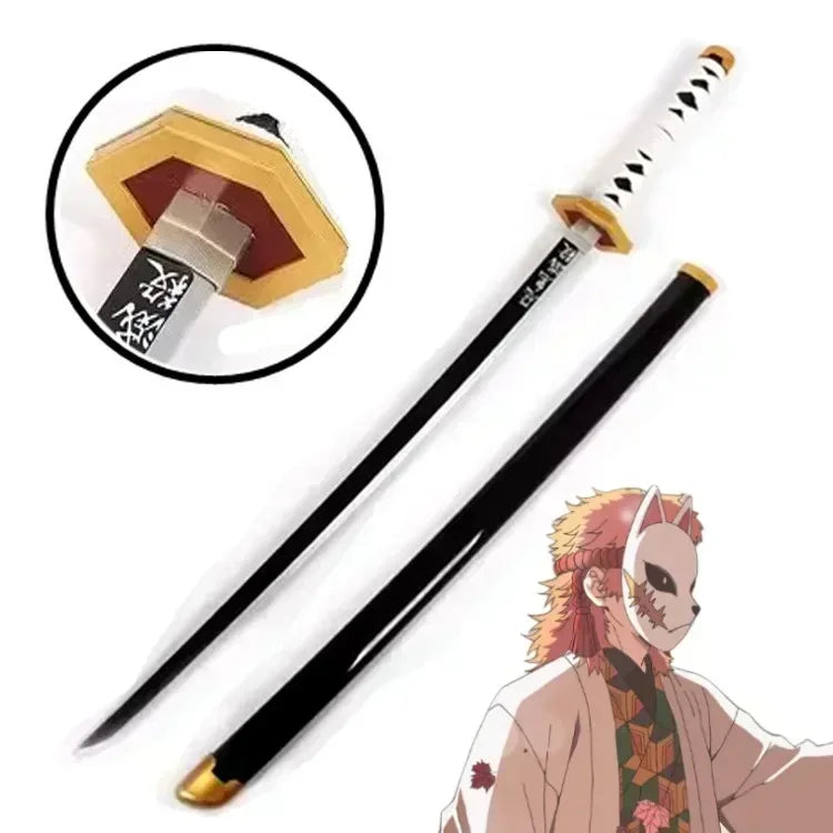104cm Demon Slayer Kokushibo Katana Kimetsu No Yaiba Blade Sword Anime Cosplay Prop Real Size Japanese Katana Samurai Sabre Toy
