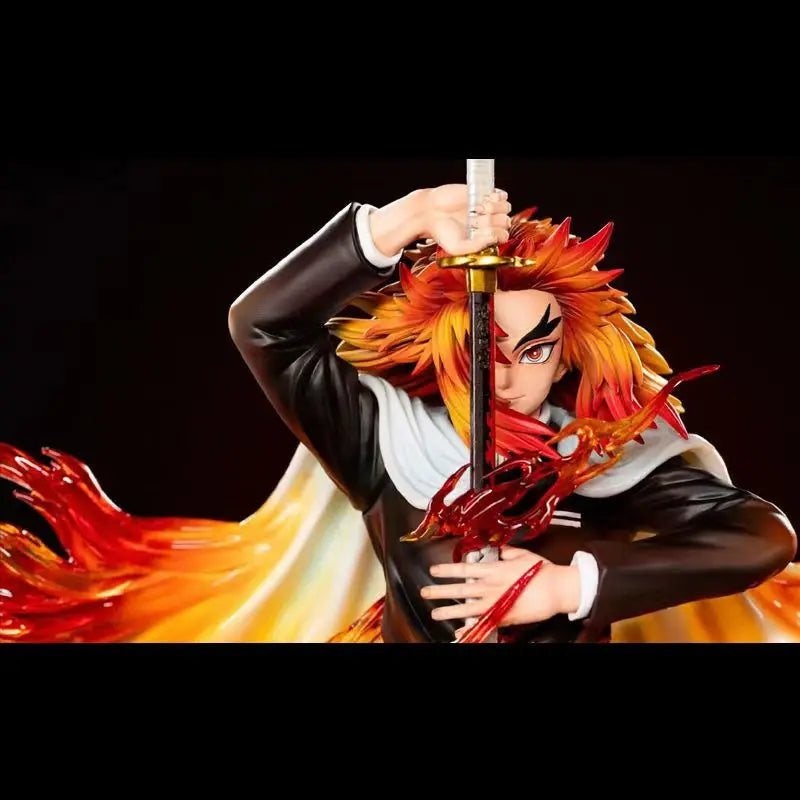 30cm Demon Slayer Rengoku Kyoujurou Anime Figure Rengoku Kyoujurou Figurine Pvc Model Statue Collection Decoration Desk Toy Gift