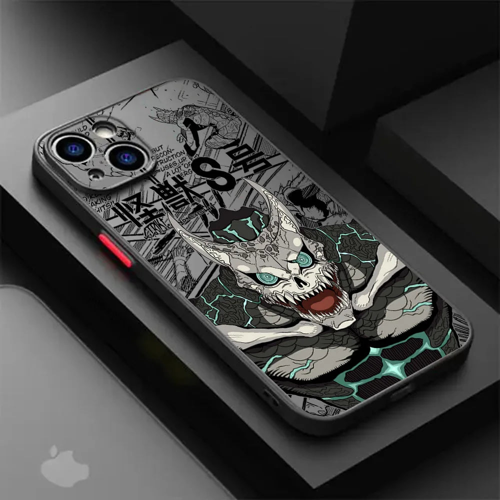 Matte Transparent Back Cover Kaiju No 8 Kafka Phone Case For iPhone 16 15 14 13 12 11 Mini Pro Max X XR XSMax 7 8 Plus