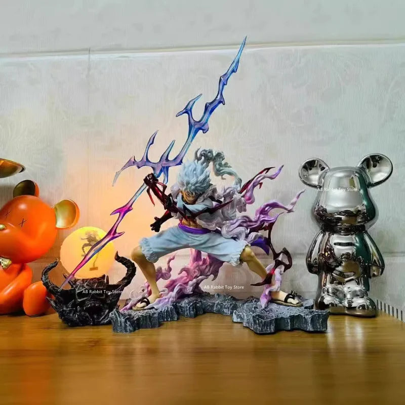 One Piece Nika Luffy Figure Luffy Sun God Gear 5 With Light Ball 28cm Action Figurine PVC Statue Model Collection Decora Toy Gif