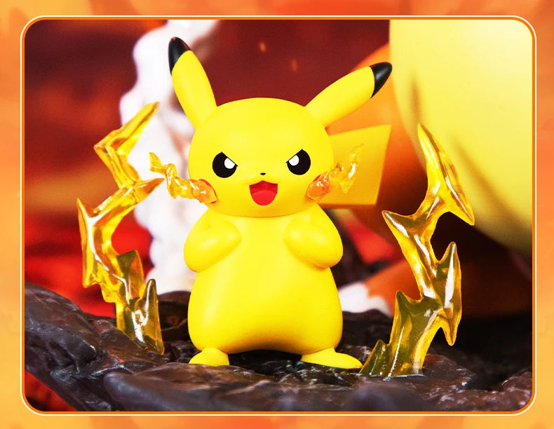 Genuine 16cm Pokemon Action Figures Charizard With Pikachu Cartoon Anime Collectible Model Toys For Birthday Gift