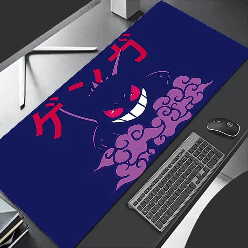 Purple Mouse Pad Large Gamer 900x40 P-pokemonS G-gengar Keyboard Desk Mouse Mat XL Carpet Rubber Tapis Souris Gaming PC Mousepad