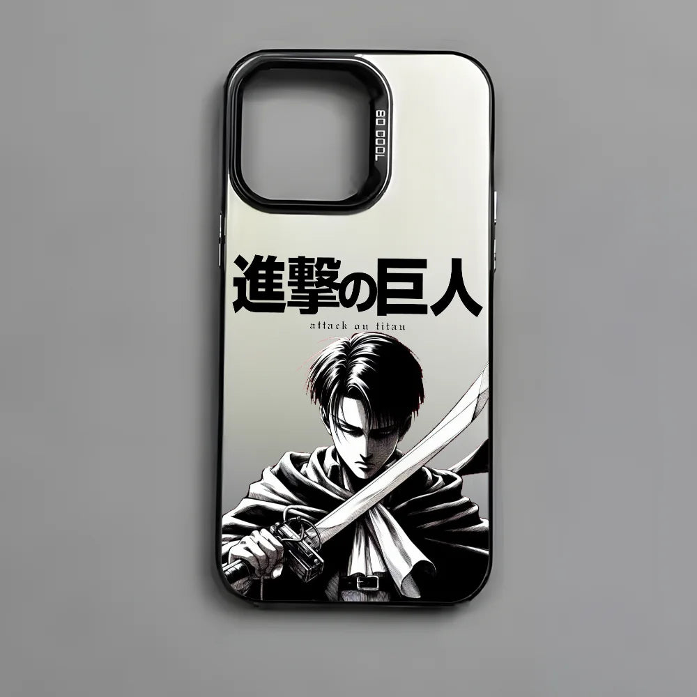 Anime Attack on Titan Phone Case For iPhone 16 15 14 13 12 11 Pro Max Plus – Colorful Gradient Soft TPU Back Cover