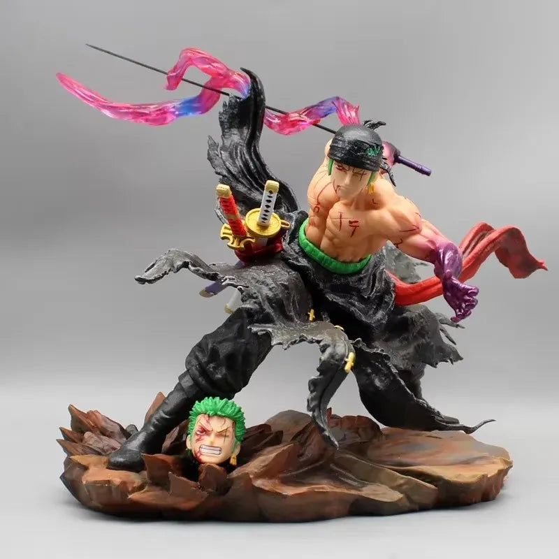 25cm One Piece Zoro Figures Sky Painting Roronoa Zoro Action Figures Anime PVC Collection Model Toys Desktop Decoration Gifts