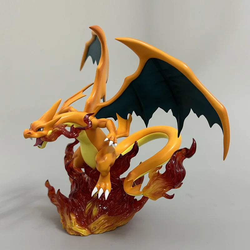 20cm Zxz Pokemon Anime Peripheral Figurine Mega Charizard Y Action Figures Luminous Base Decor Toy Gk Statue Collect Model Toy
