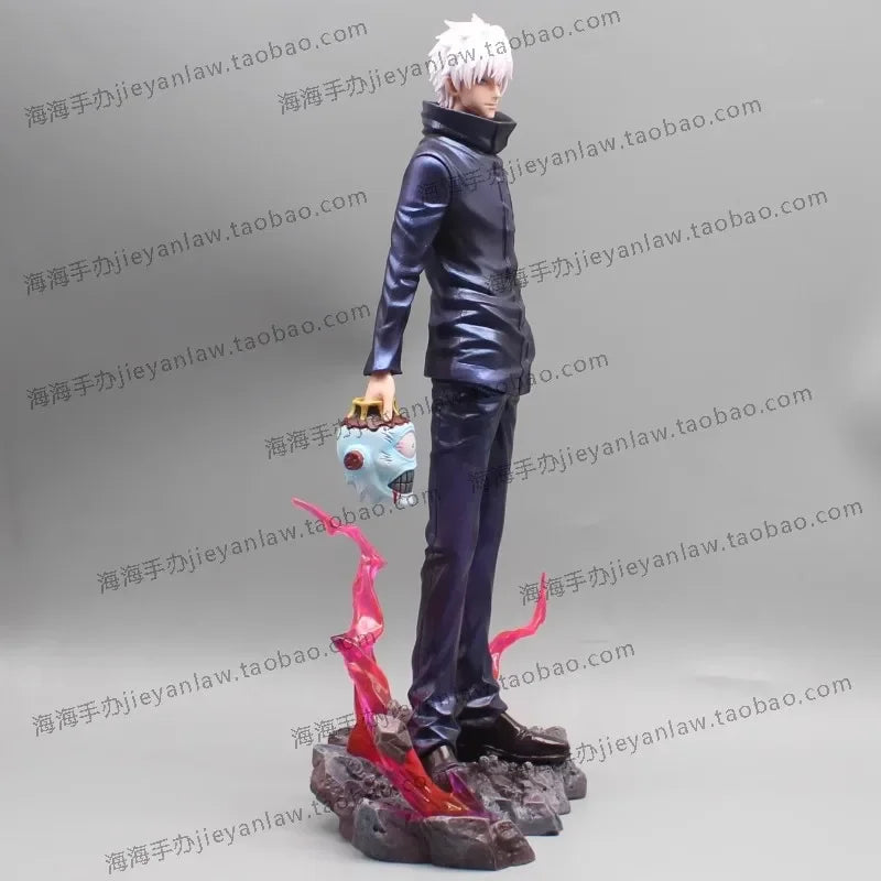 Jujutsu Kaisen Anime Figures Satoru Gojo Figure 2 Heads 2 Arms Action Figurine Statue Collection Ornament Model Christmas Gifts