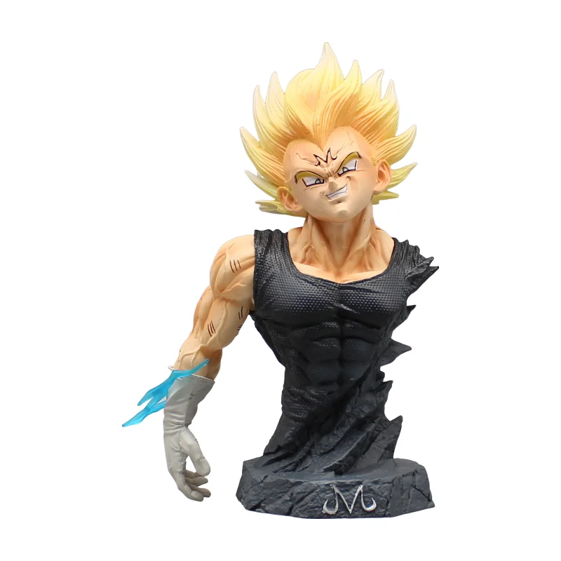 16.5cm Dragon Ball Majin Vegeta Bust Anime Action Figure Model Statue Collection Desktop Decoration Ornament Toys Boys Gifts