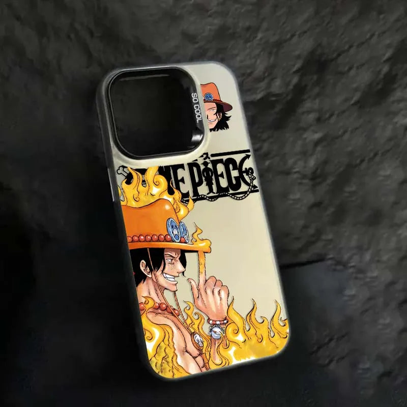 ONE PIECE Portgas D Ace Cool Cover For Apple iPhone 17 16 15 14 13 Pro Max Plus Colorful Silver Phone Case
