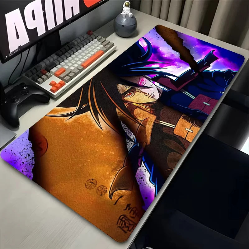 Mouse Pad Office PC Gaming Accessories N-narutoS Keyboard Pad Japan Anime M-madara Desk Mouse Mat Laptop U-uchiha Gamer Mousepad